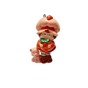 RARE vintage 80's Strawberry shortcake ceramic ornament